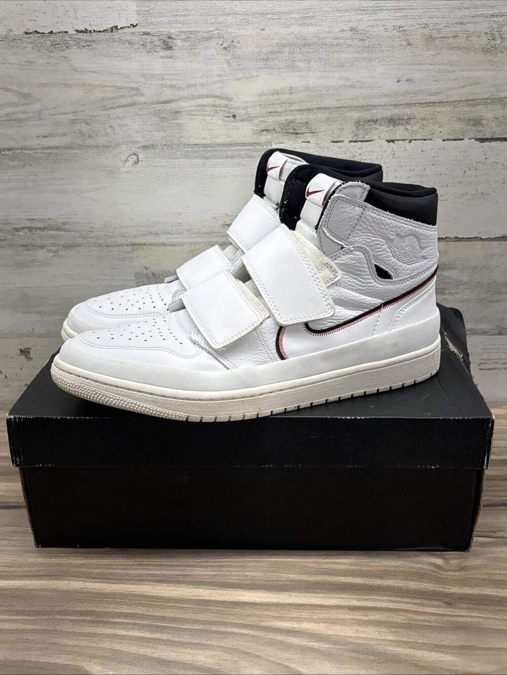 Size 11.5 Jordan Air Jordan 1 Retro High Double Strap White High Top Sneaker